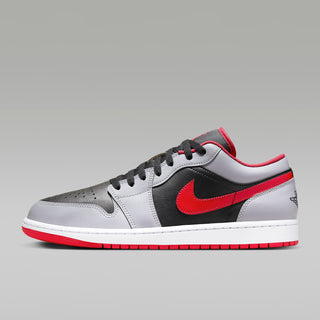 Air Jordan 1 Low Men's Shoes - Black/Cement Grey/White/Fire Red