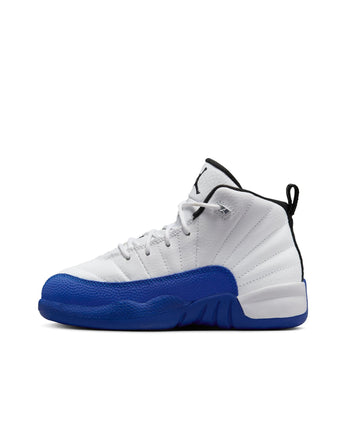 JORDAN 12 RETRO "WHITE & GAME ROYAL" (PS) | 151186-140 WHITE/BLACK-GAME ROYAL