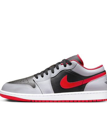 AIR JORDAN 1 LOW | 553558-060 BLACK/FIRE RED-CEMENT GREY-WHITE