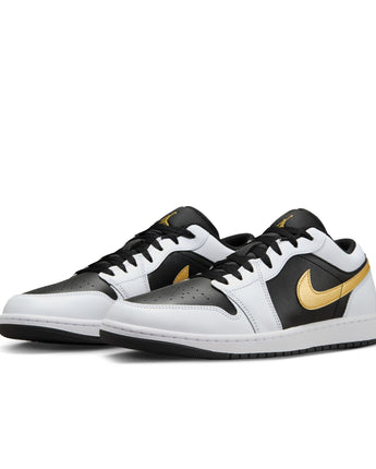 AIR JORDAN 1 LOW | 553558-172 WHITE/METALLIC GOLD-BLACK