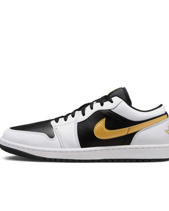 AIR JORDAN 1 LOW | 553558-172 WHITE/METALLIC GOLD-BLACK