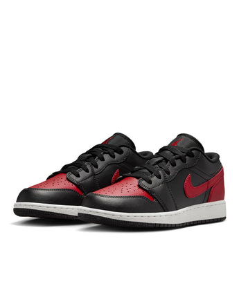 AIR JORDAN 1 LOW (GS) | 553560-067 BLACK/VARSITY RED-SUMMIT WHITE