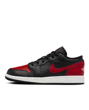 AIR JORDAN 1 LOW (GS) | 553560-067 BLACK/VARSITY RED-SUMMIT WHITE