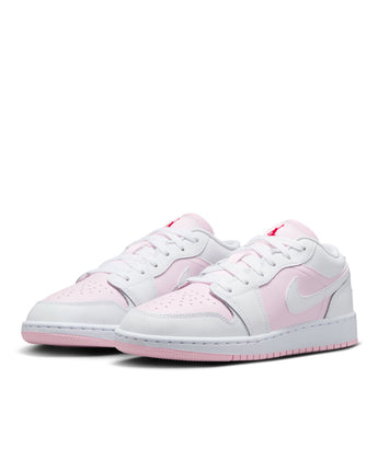 AIR JORDAN 1 LOW (GS) | 553560-608 PINK FOAM /WHITE-FIRE RED