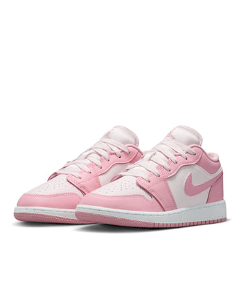 AIR JORDAN 1 LOW (GS) | 553560-614 MED SOFT PINK/PEARL PINK-WHITE