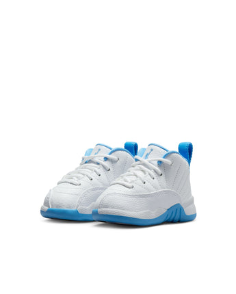 JORDAN 12 RETRO "MELO" (TD) | 850000-112 WHITE/UNIVERSITY BLUE-METALLIC SILVER