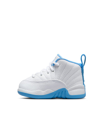 JORDAN 12 RETRO "MELO" (TD) | 850000-112 WHITE/UNIVERSITY BLUE-METALLIC SILVER