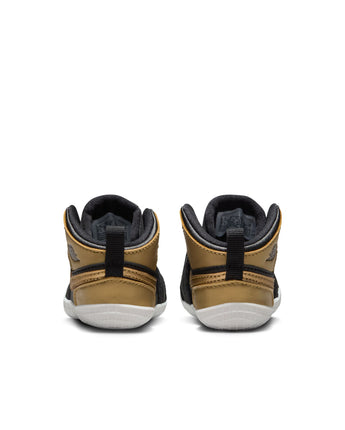 JORDAN 1 CRIB BOOTIE | AT3745-071 BLACK/METALLIC GOLD-SAIL