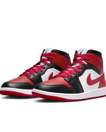 W AIR JORDAN 1 MID | BQ6472-079 BLACK/GYM RED-WHITE