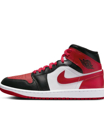 W AIR JORDAN 1 MID | BQ6472-079 BLACK/GYM RED-WHITE