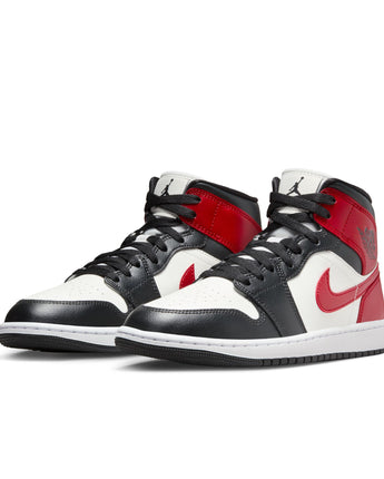 W AIR JORDAN 1 MID | BQ6472-160 SAIL/GYM RED-OFF NOIR-WHITE