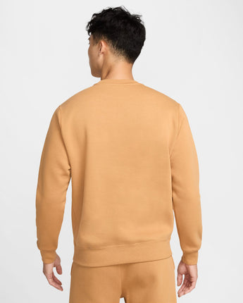 NIKE SPORTSWEAR CLUB FLEECE CREWNECK | BV2662-224 FLAX/WHITE