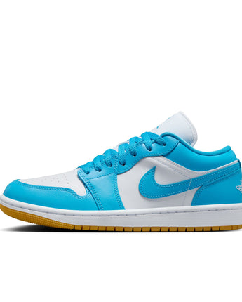 W AIR JORDAN 1 LOW | DC0774-104 WHITE/DK POWDER BLUE-GUM LIGHT BROWN