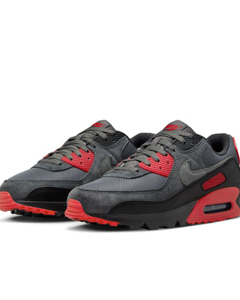 NIKE AIR MAX 90 | DM0029-007 BLACK/SMOKE GREY-IRON GREY-FIRE RED