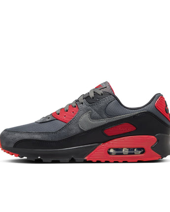 NIKE AIR MAX 90 | DM0029-007 BLACK/SMOKE GREY-IRON GREY-FIRE RED