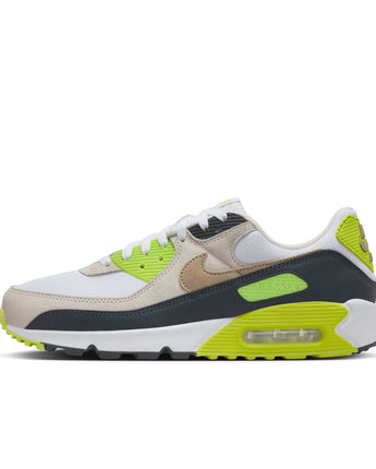 NIKE AIR MAX 90 | DM0029-107 WHITE/KHAKI/CYBER/DK SMOKE GREY