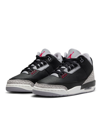 AIR JORDAN 3 RETRO "BLACK CEMENT" (GS) | DM0967-010 BLACK/FIRE RED-CEMENT GREY-SUMMIT WHITE