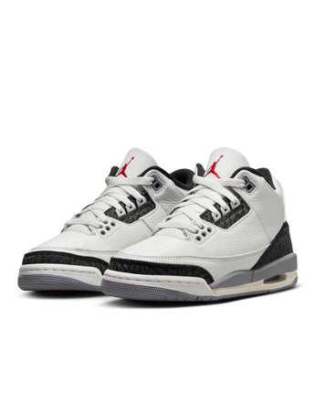 AIR JORDAN 3 RETRO "CEMENT GREY" (GS) | DM0967-106 SUMMIT WHITE/FIRE RED-CEMENT GREY-BLACK