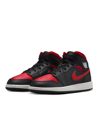 AIR JORDAN 1 MID (GS) | DQ8423-067 BLACK/VARSITY RED-SUMMIT WHITE