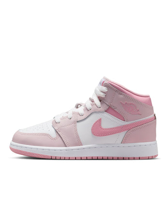 AIR JORDAN 1 MID (GS) | DQ8423-600 PEARL PINK/MED SOFT PINK-WHITE