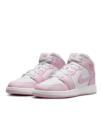 AIR JORDAN 1 MID (GS) | DQ8423-608 PINK FOAM /WHITE-FIRE RED