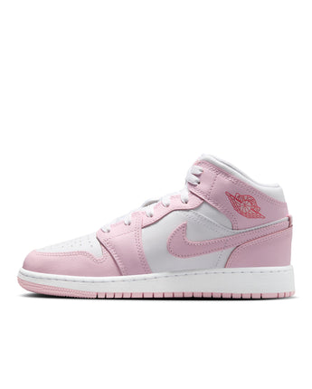 AIR JORDAN 1 MID (GS) | DQ8423-608 PINK FOAM /WHITE-FIRE RED