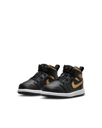 JORDAN 1 MID (TD) | DQ8425-071 BLACK/METALLIC GOLD-WHITE