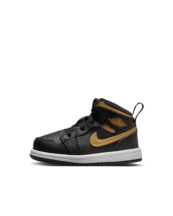 JORDAN 1 MID (TD) | DQ8425-071 BLACK/METALLIC GOLD-WHITE