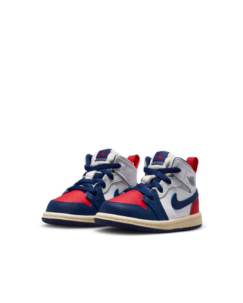 JORDAN 1 MID (TD) | DQ8425-102 WHITE/DEEP ROYAL BLUE-UNIVERSITY RED