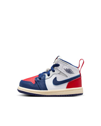 JORDAN 1 MID (TD) | DQ8425-102 WHITE/DEEP ROYAL BLUE-UNIVERSITY RED