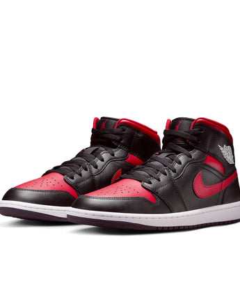 AIR JORDAN 1 MID | DQ8426-067 BLACK/VARSITY RED-SUMMIT WHITE