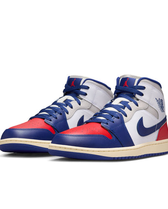 AIR JORDAN 1 MID | DQ8426-102 WHITE/DEEP ROYAL BLUE-UNIVERSITY RED