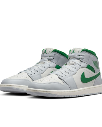 AIR JORDAN 1 MID | DQ8426-142 SUMMIT WHITE/PINE GREEN-PURE PLATINUM