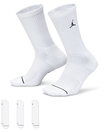 JORDAN EVERYDAY CUSH POLY CREW 3PR | DX9632-100 WHITE/BLACK