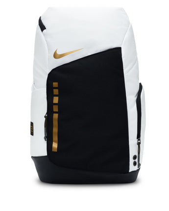 NIKE HOOPS ELITE BACKPACK | DX9786-100 WHITE/BLACK/METALLIC GOLD