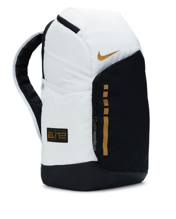 NIKE HOOPS ELITE BACKPACK | DX9786-100 WHITE/BLACK/METALLIC GOLD