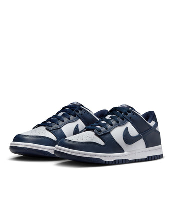 NIKE DUNK LOW (GS) | FB9109-116 WHITE/MIDNIGHT NAVY-WHITE