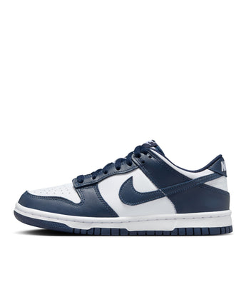 NIKE DUNK LOW (GS) | FB9109-116 WHITE/MIDNIGHT NAVY-WHITE