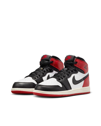 AIR JORDAN 1 HIGH OG "BLACK TOE REIMAGINED" (PS) | FD1412-106 WHITE/BLACK-VARSITY RED-SAIL