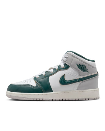 AIR JORDAN 1 MID SE (GS) | FQ8088-103 WHITE/OXIDIZED GREEN-SAIL-NEUTRAL GREY