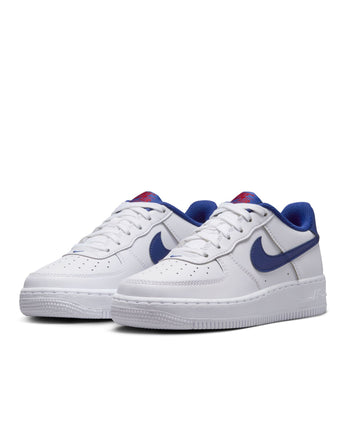 NIKE AIR FORCE 1 (GS) | FV5948-119 WHITE/DEEP ROYAL BLUE-UNIVERSITY RED