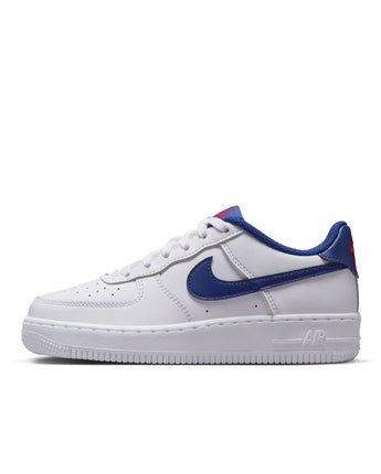 NIKE AIR FORCE 1 (GS) | FV5948-119 WHITE/DEEP ROYAL BLUE-UNIVERSITY RED