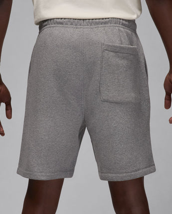 JORDAN BROOKLYN FLEECE SHORTS | FV7285-091 CARBON HEATHER/WHITE