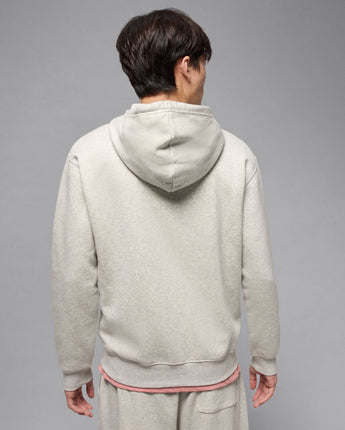 JORDAN BROOKLYN FLEECE FULL ZIP HOODIE | FV7289-050 GREY HEATHER/WHITE