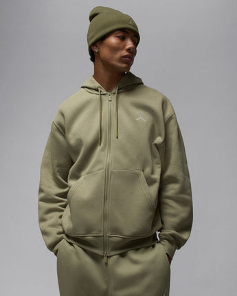 JORDAN BROOKLYN FLEECE FULL ZIP HOODIE | FV7289-205 MEDIUM KHAKI/SAIL