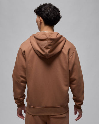 JORDAN BROOKLYN FLEECE FULL ZIP HOODIE | FV7289-223 ARCHAEO BROWN/WHITE