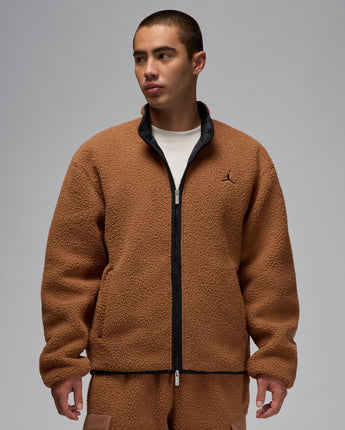 JORDAN FLIGHT HIGH-PILE FLEECE JACKET | FV7448-223 ARCHAEO BROWN