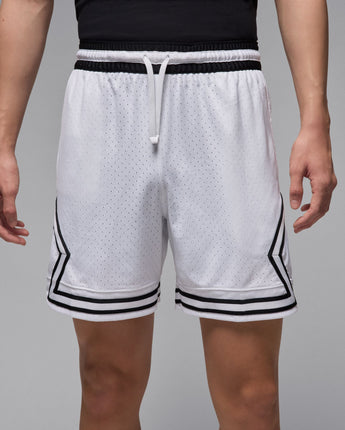 JORDAN MEN'S DRI-FIT MESH DIAMOND SHORTS | HF9910-100 WHITE/BLACK/BLACK