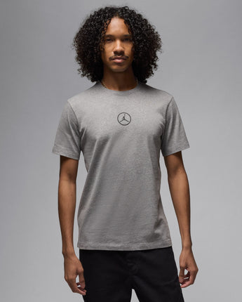 JORDAN FLIGHT ESSENTIAL JUMPMAN SHORT SLEEVES CREW | HJ2338-091 CARBON HEATHER/WHITE/BLACK