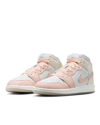 AIR JORDAN 1 MID SE (GS) | HJ5940-100 SAIL/GUAVA ICE-SEA GLASS-GLACIER BLUE
